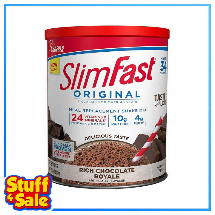 SlimFast Original Rich Chocolate Royale Meal Replacement Shake Mix 31.
