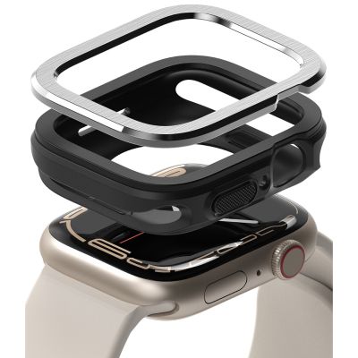 Ringke Air Sports Bezel Styling for Apple Watch 8 7 41mm 6 5 4 SE SE2 40mm Ringke Air Sports Bezel ฝาครอบจัดแต่งทรงผมเคส TPU กันกระแทกแบบยืดหยุ่นพร้อมวงแหวนกรอบกาว