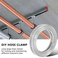 ✾ﺴ❧ 304 Stainless Steel Worm Clamp Hose Clamp Strap with Fasteners Adjustable DIY Pipe Hose Clamp Ducting Clamp 11.5 Feet