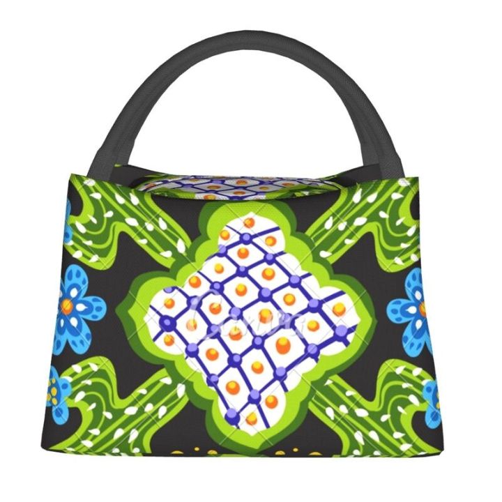 mexican-talavera-ceramic-tile-mandala-dotted-lunch-bags-women-cooler-thermal-insulated-lunch-box-for-picnic-camping-work-travel