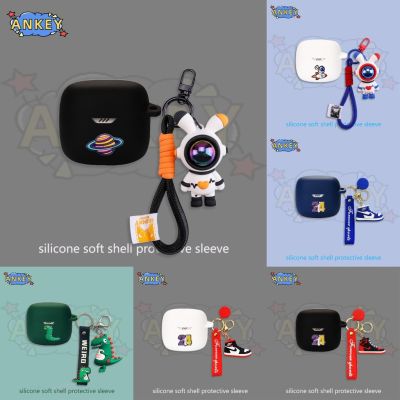 Suitable for for JBL Tune Flex 225 220 Buds Beam Earphone Silicone Case Cute Astronaut Earbuds Protective Headphone Cover Headset with Pendant