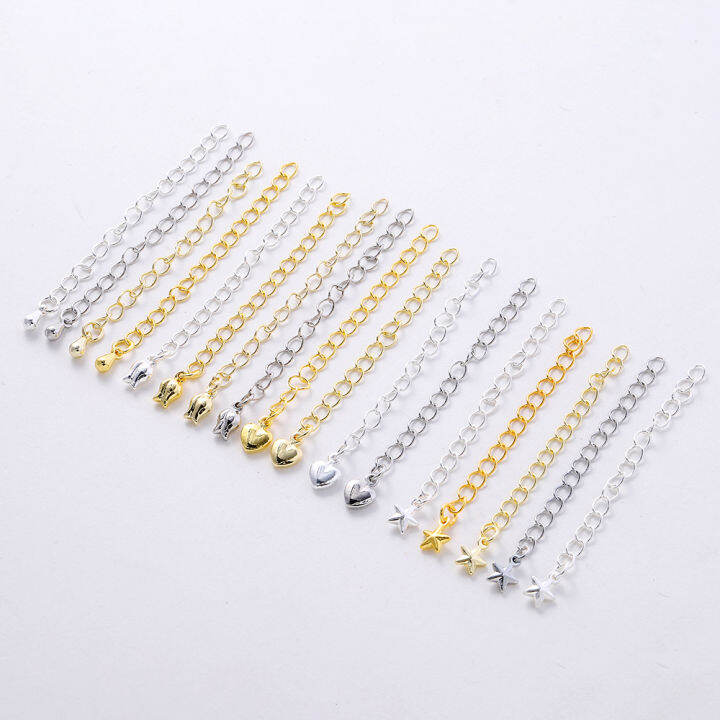 5pcs/lot 50mm 18K Gold Preserving Necklace Extension Chain Bulk