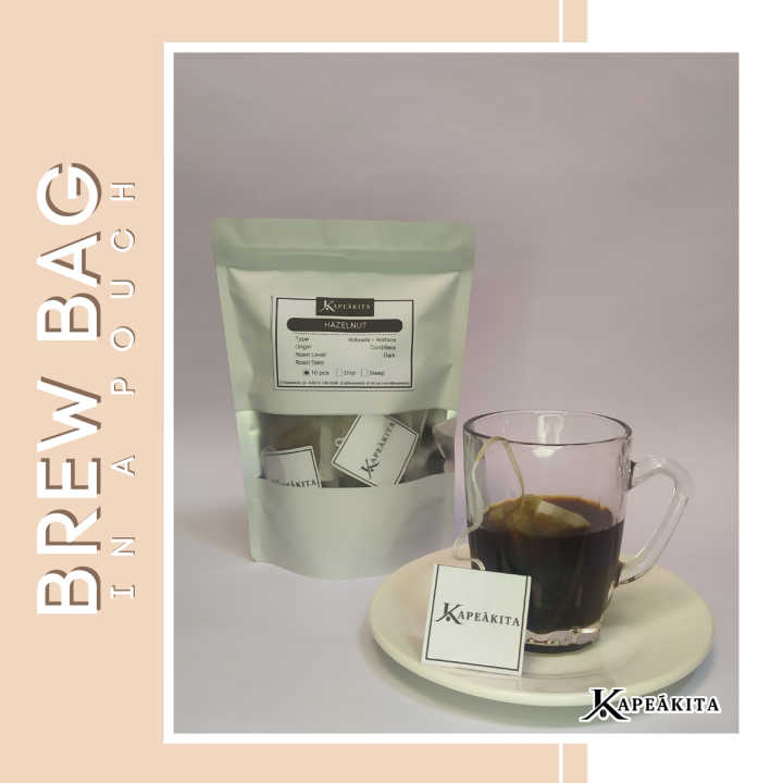 Hazelnut Vanilla Brew bag in a pouch Steep Coffee Coffee in Tea