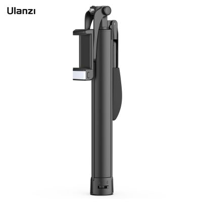 Ulanzi ขาตั้งแบบสามขา MT-53 Selfie สำหรับโทรศัพท์อลูมิเนียม,ป้องกันการสั่นไหวที่วางโทรศัพท์ไฟ LED เลนส์ติดกล้องโทรศัพท์มือถือสำหรับบันทึกวิดีโอ