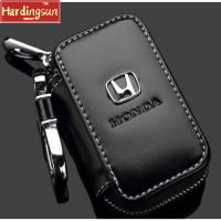 Hardingsun เคสหุ้มกุญแจหนังแท้,กระเป๋ากุญแจรถ Honda Chain/ที่ใส่กุญแจ