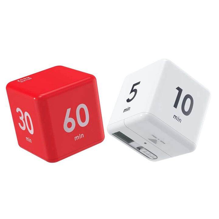 Cube Timer, 2 Pieces Kitchen Timer 2.6 Inch Gravity Sensor Flip Digital