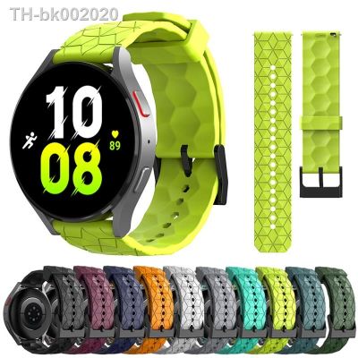 ❒✽● 20mm 22mm Silicone Strap for Samsung Galaxy Watch 5 Pro 4 Classic 44 40mm 42mm 46mm Huawei GT 2/3 Football Pattern Sport Band
