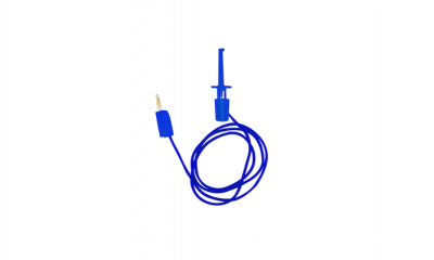 2mm Banana to Clip Jack Cable 50cm - Blue - DTKB-2200