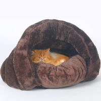 เตียงสัตว์เลี้ยงสำหรับแมวสุนัข Soft Nest Kennel Bed Cave House ถุงนอน Mat Pad เต็นท์ S ฤดูหนาว Warm Cozy เตียงอุปกรณ์เสริม