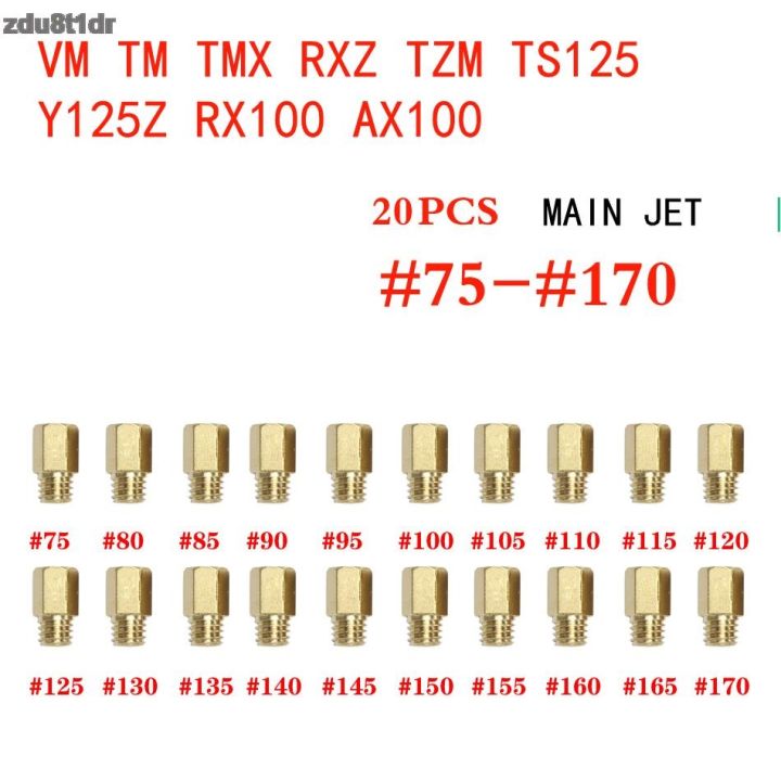 หัวพ่นหลักชนิดหกเหลี่ยมคลังสินค้าพร้อม-zdu8t1dr-สำหรับ-mikuni-vm-tm-tmx-rxz-tz-tzm-ts125-y125z-rx100-ax100คาร์บูเรเตอร์-tm24-27-28-20x70-170-175-270