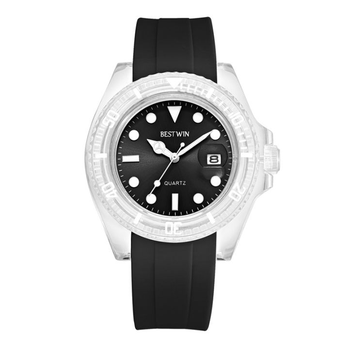 ดร-ตง-bestwin-นาฬิกาที่มีชื่อเสียงเปลือกพลาสติกใสผู้ชายควอตซ์นาฬิกาขายร้อนกันน้ำ-watch-นาฬิกาผู้ชาย