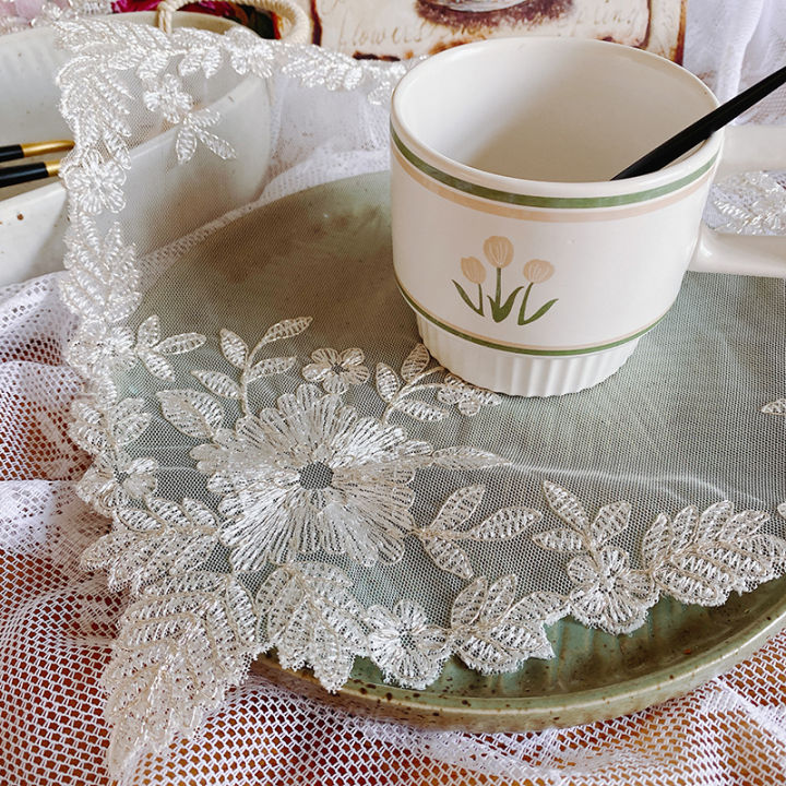 6pcs-korean-style-princess-lace-embroidery-coffee-cup-tea-coaster-european-style-light-luxury-napkin-placemat-table-mat