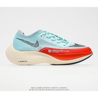 [HOT] ✅Original ΝΙΚΕ ZomX- Vap0fly- Next- 2 "Ice Blue" Blue Red Marathon Foam Shock-Absorbing Running Shoes Jogging Shoes {Free Shipping}