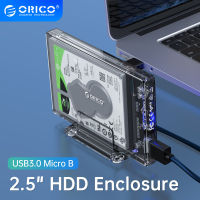 ORICO เคส HDD 2.5 SATA เป็น USB 3.0,ฮาร์ดไดรฟ์แบบใสพร้อมขาตั้งสำหรับดิสก์ SSD HDD กล่อง HD ฮาร์ดดิสก์ภายนอกเคส4TB(2159U3)