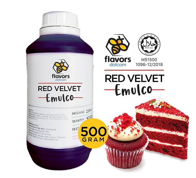 [HALAL] Flavors Food Flavouring Red Velvet Emulco 500g Lazada