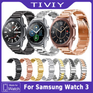 TIVIY Dây đeo bằng thép không gỉ 22mm 20mm cho Samsung Galaxy Watch 3 Dây