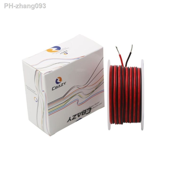 cbazy-28awg-2pin-red-black-wire-hardwire-28ga-hook-up-wire-cable-extension-cable-2-wire-300v-15-meters-49-2ft