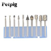 10Pcs Tungsten Carbide Rotary Tool Burr Die Grinder Shank Drill Carving Bit Abrasive Tools Electric Grinding Accessories Set Drills  Drivers