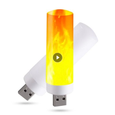 LED Night Light USB Power Bank Charging Flame Lamp Outdoor Camping Candle Lamp LED Lighting Electronic Candle Night Lighting