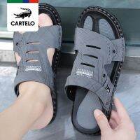 Cartelo crocodile sandals mens trendy outdoor leisure non-slip slippers 2023 new summer dual-use driving beach shoes