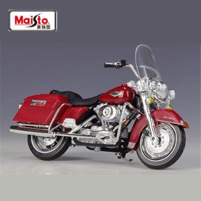 Maisto 1:18 1999 FLHR Road King ทำจากโลหะผสมแบบจำลองรถจักรยานยนต์ของเล่นโลหะจำลองของขวัญ