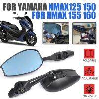 อุปกรณ์เสริมสำหรับยามาฮ่า NMAX125 NMAX155 N-MAX 155 125 150 160กระจกปรับได้ด้านข้างของมอเตอร์ไซค์ที่กว้างขึ้นกระจกมองหลัง