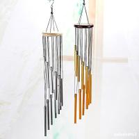 ตกแต่งกลางแจ้งและบ้าน12Pcs ท่อโลหะโมบายกระดิ่งลมระฆังแขวนตกแต่ง Windchime Garden โคมไฟดอกไม้ลานบ้านเครื่องประดับตกแต่ง