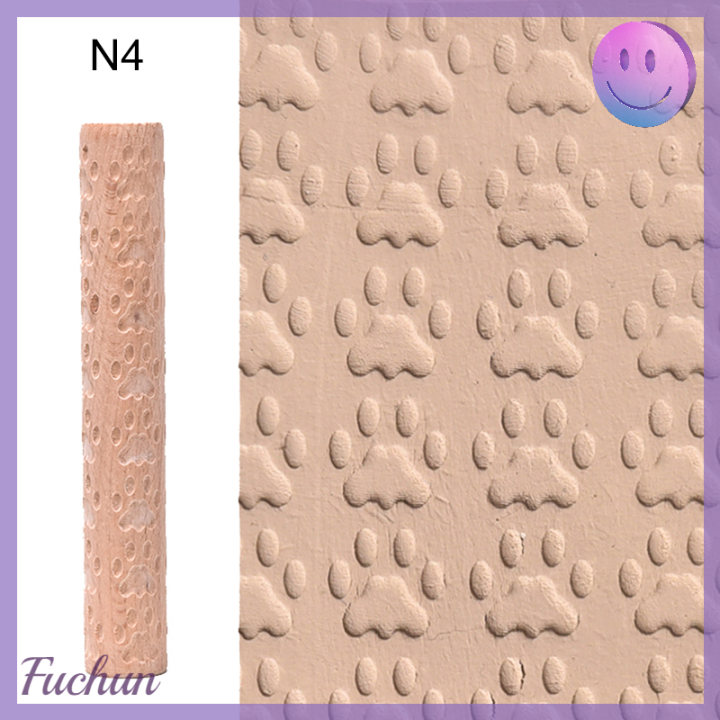 fuchun-ลูกกลิ้งอัดโคลนเนื้อไม้-อุปกรณ์รีดผมดินอบนูนศิลปะเครื่องปูนปั้นเซรามิคไม้นวดแป้ง