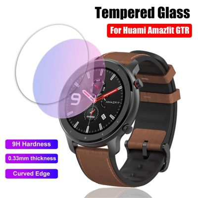 IRCTBV ฝาครอบโค้ง2.5D 9H HD กระจกเทมเปอร์ Huami AMAZFIT ปกป้องหน้าจอสำหรับ GTR 42Mm 47Mm