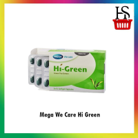 Mega We Care Hi Green ชาเขียวสกัด เพื่อรูปร่าง และสุขภาพที่ดี 1 กล่อง 30 แคปซูล [931011]