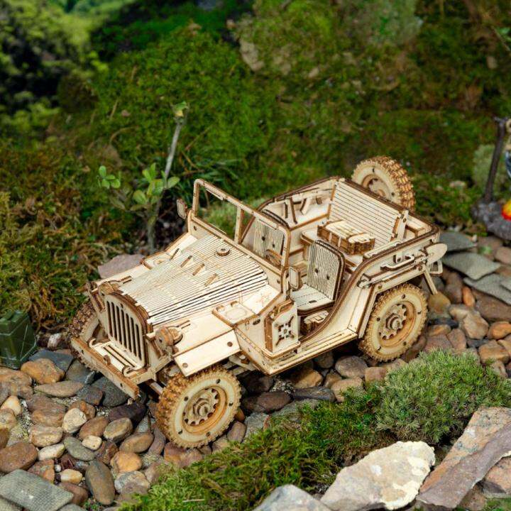 robotime-1-18-369pcs-retro-diy-movable-3d-army-jeep-wooden-puzzle-game-assembly-toy-gift-for-children-teens-adult-mc701