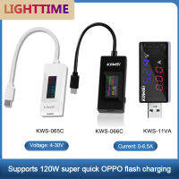 Type C USB Tester 0-6.5A ปัจจุบัน4-30โวลต์แรงดันไฟฟ้า USB ชาร์จทดสอบเวลาแสดงเครื่องตรวจจับมือถือแบตเตอรี่ทดสอบจอแสดงผลสี