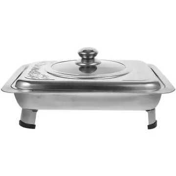 1.5L Chafing Dish Stainless Steel Warmer Pot+Lid For Home Party Catering  Buffet