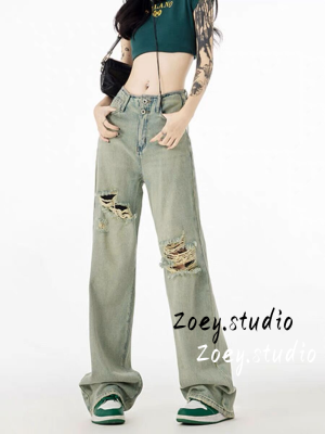 Zoey.Studio กางเกงยีนส์ กางเกงขายาว กางเกงคาร์โก้ผู้หญิง กระชับ ความสะดวกสบายความสะดวกสบาย ลำลอง 2023 NEW WNK23906FE 36Z230909