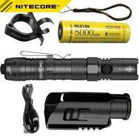 ขาย MH12-v2 Nitecore ไฟฉายชาร์จได้ชนิด C USB ลูเมน LED 1200 + NL2150แบตเตอรี่21700 5000MAh + NTR10แหวนยุทศาสตร์โปร