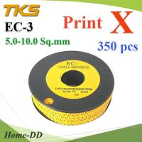 เคเบิ้ล มาร์คเกอร์ EC3 สีเหลือง สายไฟ 5-10 Sq.mm. 350 ชิ้น (พิมพ์ X ) รุ่น EC3-X