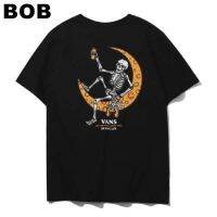 BOB เสื้อยืดคอก ลมแขนสั้นผ้าฝ้ายแบบลําลอง tshirt S-3XL