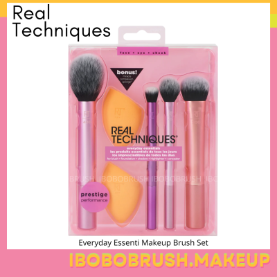 Real Techniques (Everyday Essentials1997) Makeup Brush Set ฟองน้ำ2ชิ้น