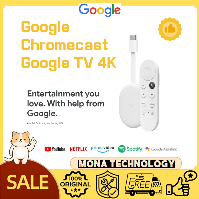 disk Fodgænger Bange for at dø Google Chromecast Google TV 4K/HDR10, HDR10+, Dolby Vision/Dolby Digital, Dolby  Digital Plus, and Dolby Atmos | Lazada