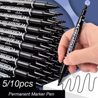 Double-Side Marker Pens Black Felt Tip Pens  Dual Tip Permanent Marker Pens  Brush &amp; Fine Tip Black Marker for Art DrawingHighlighters  Markers