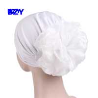 BZY ผู้หญิงดอกไม้ยางยืด Turban หมวกผ้าพันคอพันปิดหมวกหมวกคีโมอุปกรณ์เสริมแฟชั่น