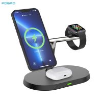 ♈ 22W 3 in 1 Magnetic Wireless Charger Stand For iPhone 12 13 14 Pro Max Mini Apple Watch SE Airpods ProFast Charging Dock Station