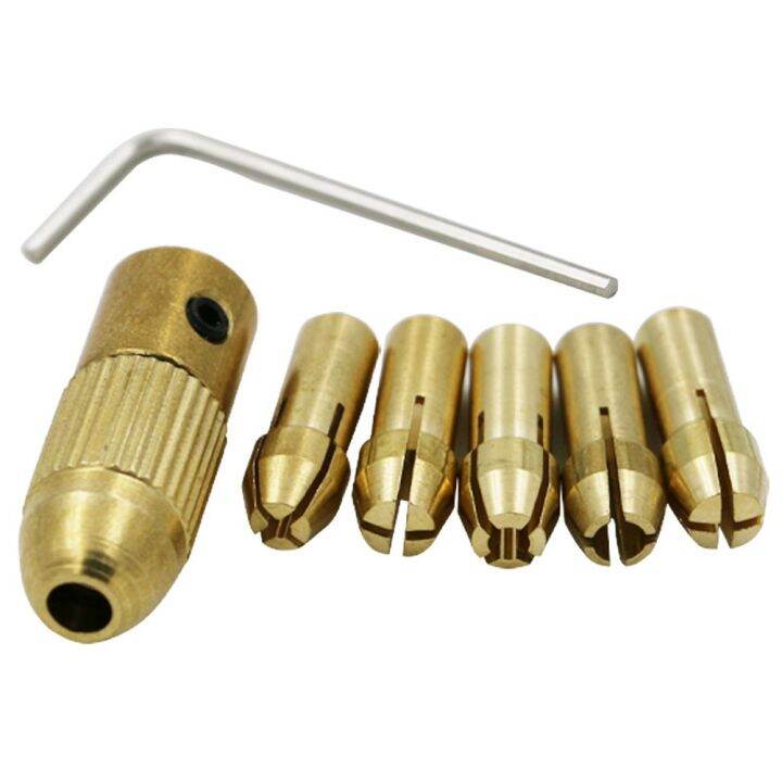 7pcs-mini-drill-chucks-0-5-3-0mm-fit-for-micro-twist-electronic-dremel-drill-collet-clamp-set-power-tool-accessories-with-wrench