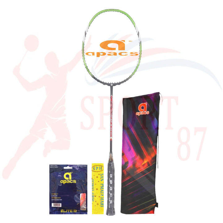 Raket Badminton Apacs Super Series GP Bonus Komplit Raket Apacs Super