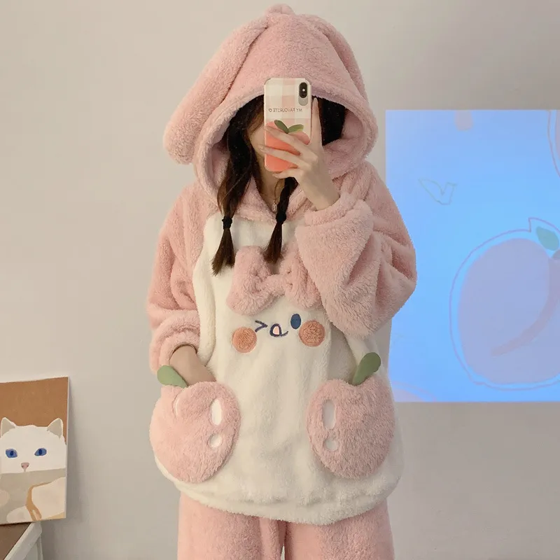 Cute Hooded Bunny Ear Cat Pyjama