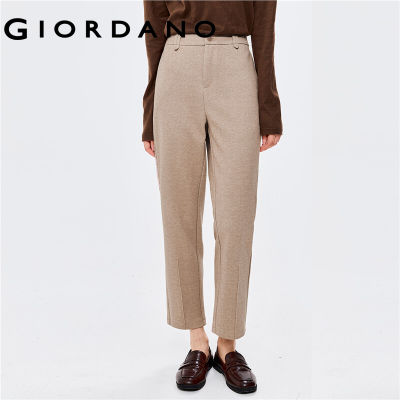 Giordano กางเกงขายาวผู้หญิง กางเกงแฟชั่นผญ ลุคทำงาน Free Shipping 18422002