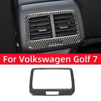 For Volkswagen Vw Golf 7 Gti Mk7 2013-2019 Carbon Fiber Auto Rear Air Conditioner Vent Trim Frame Decor Stickers Car Accessories