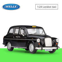 WELLY 1:24 Austin London Taxi จำลองรถโลหะผสมรุ่นตกแต่งงานฝีมือของเล่นเครื่องมือของขวัญ B108