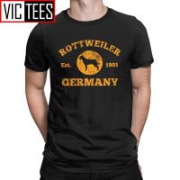 Rottweiler Dog Est 1901 In Germany MenS Tshirt Vintage Rotty Rottweiler Owners Lovers T-Shirt Cotton Wholesale Camisas Hombre