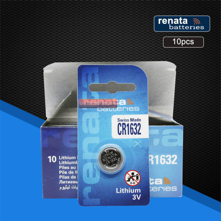 10pc Renata lithium Battery CR1632 3V 0 original renata nd 1632 battery ...
